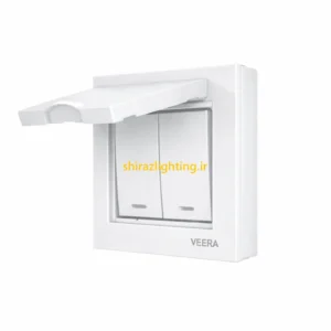 کلید و پریز ویرا مدل بارانی توکار – رنگ سفید